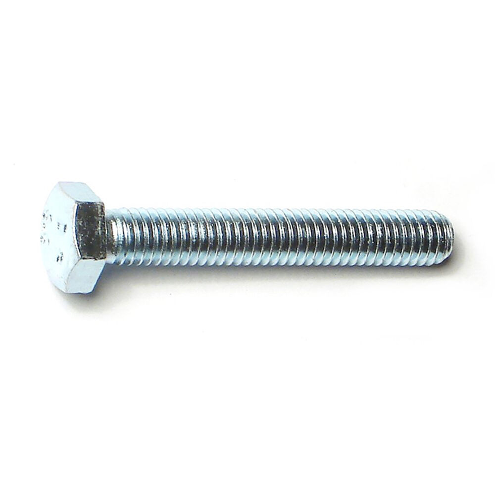 image of Metric Full Thread Bolt, 6mm-1.00 x 40mm, Zinc, 2-Piece