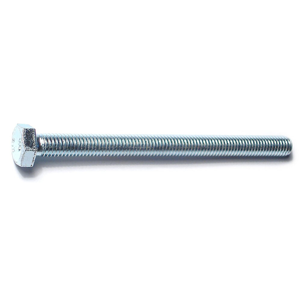 image of Metric Full Thread Bolt, 8mm-1.25 x 100mm, Zinc, 1-Piece