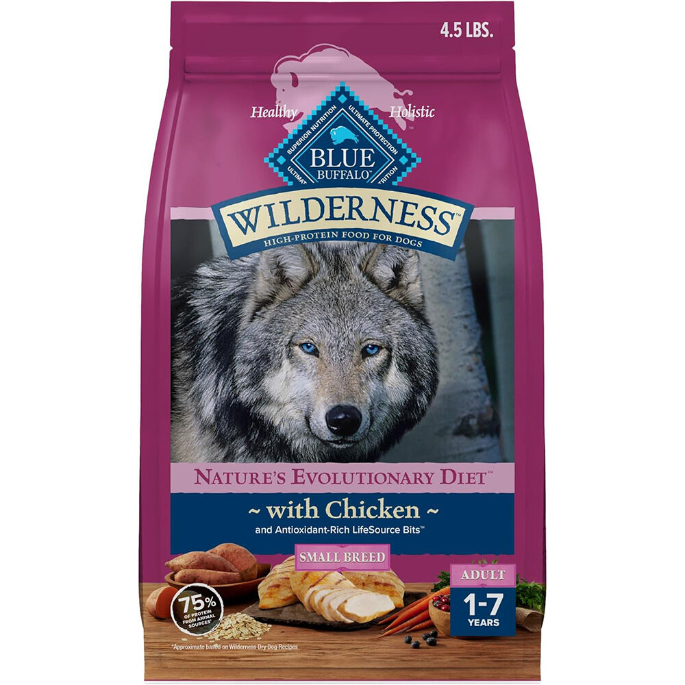 image of BLUE Wilderness Small Breed Dog Dry Food Chicken Recipe, 4.5 lbs