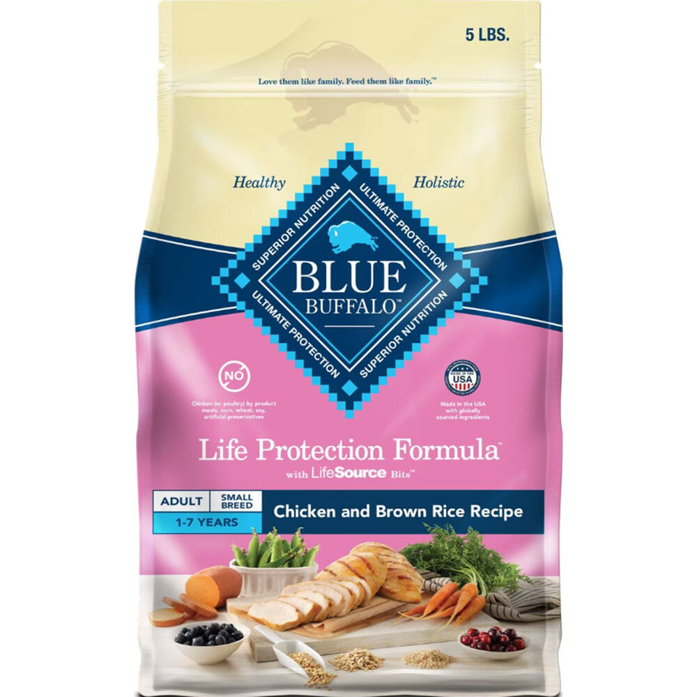 image of BLUE Life Protection Small Breed Adult Chicken and Brown Rice, 6 lbs