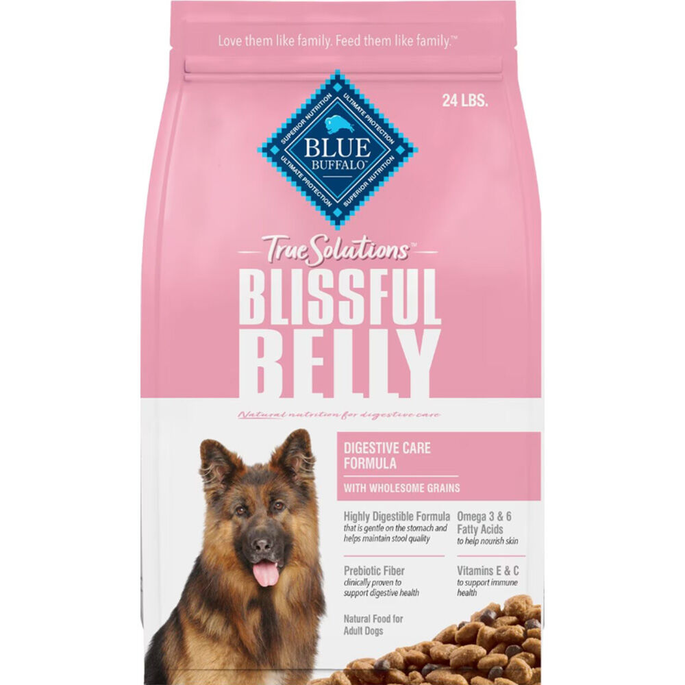 image of BLUE True Solutions Blissful Belly Adult Dog Dry Food, 24 lbs.
