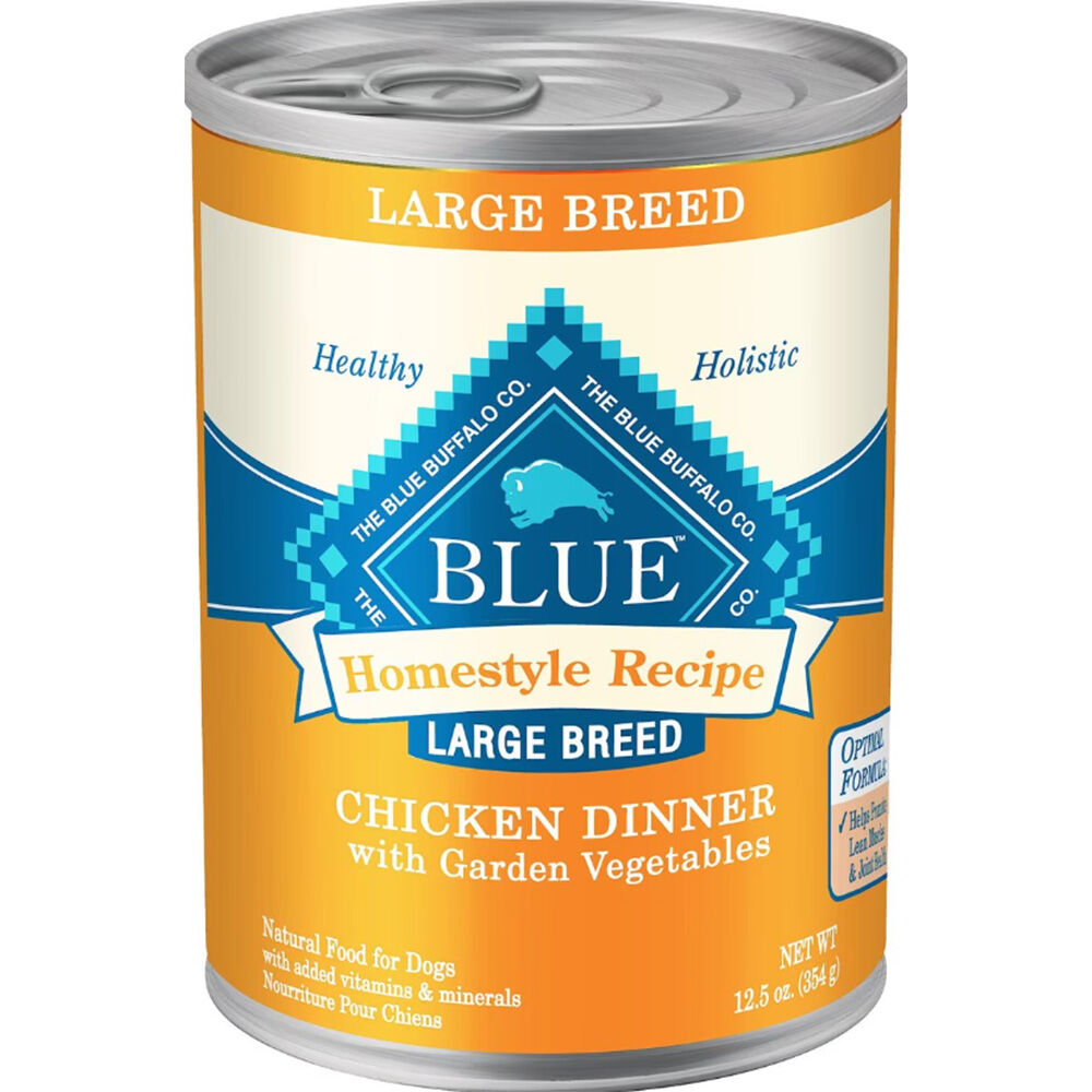 image of BLUE Homestyle Large Breed Chicken Dinner with Garden Vegetables Wet Dog Food, 12.5 oz