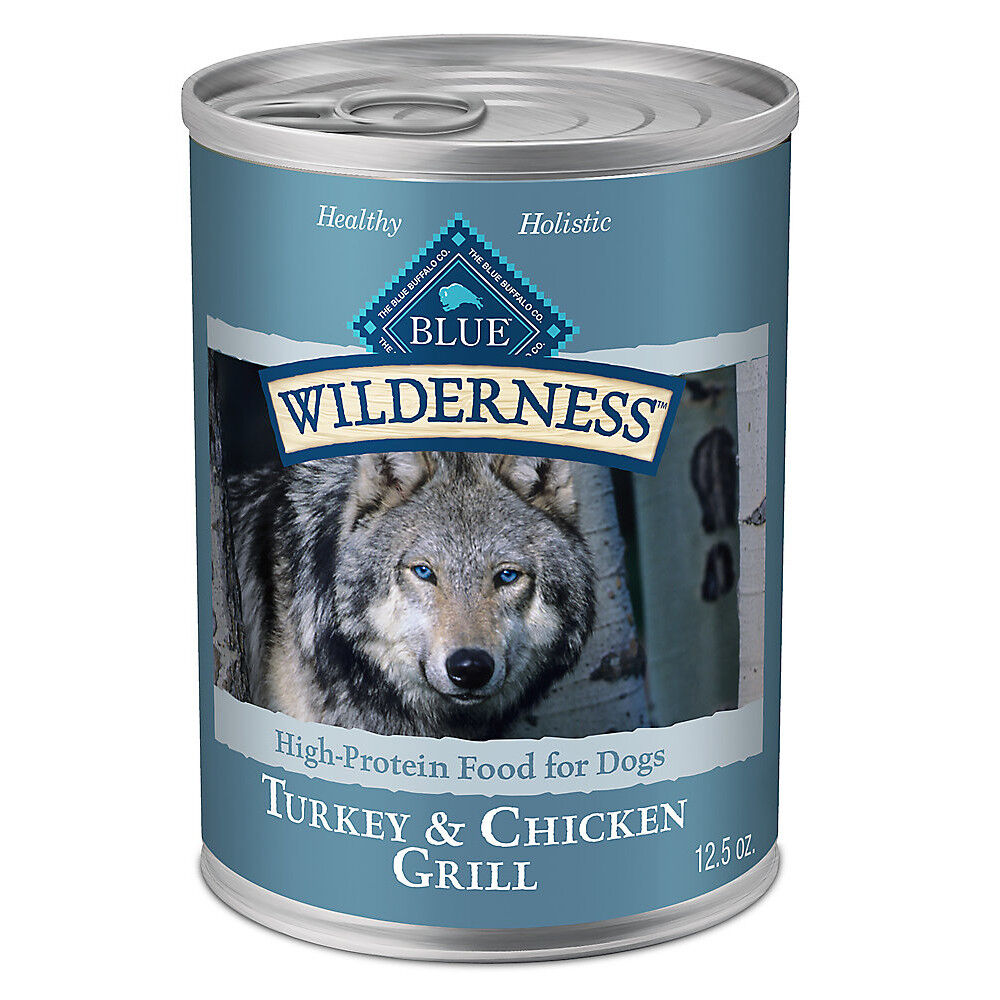 image of BLUE Wilderness Wet Dog Food Turkey and Chicken Grill, 12.5 oz