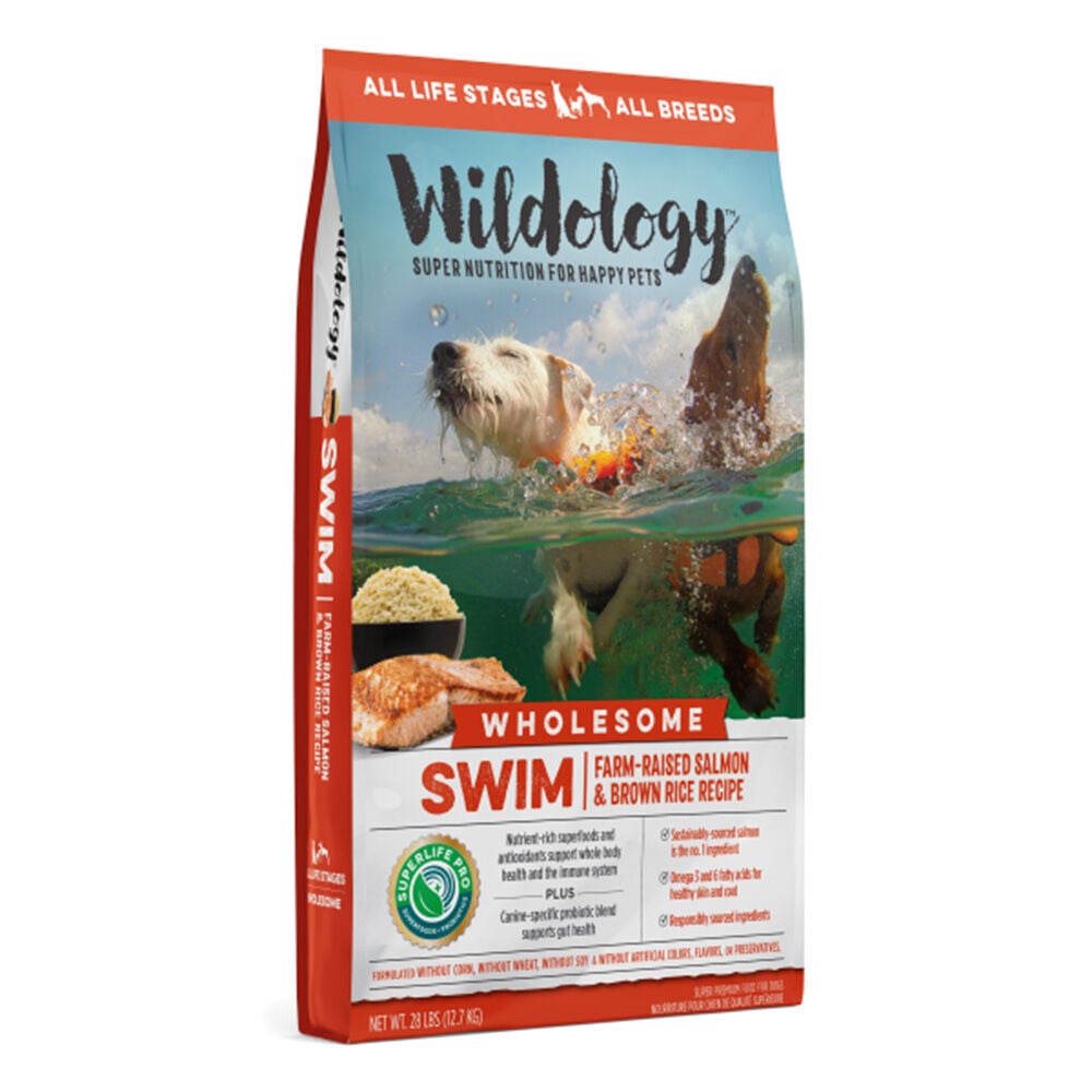 image of Dry Dog Food- SWIM Farm-Raised Salmon & Brown Rice, 28 lb