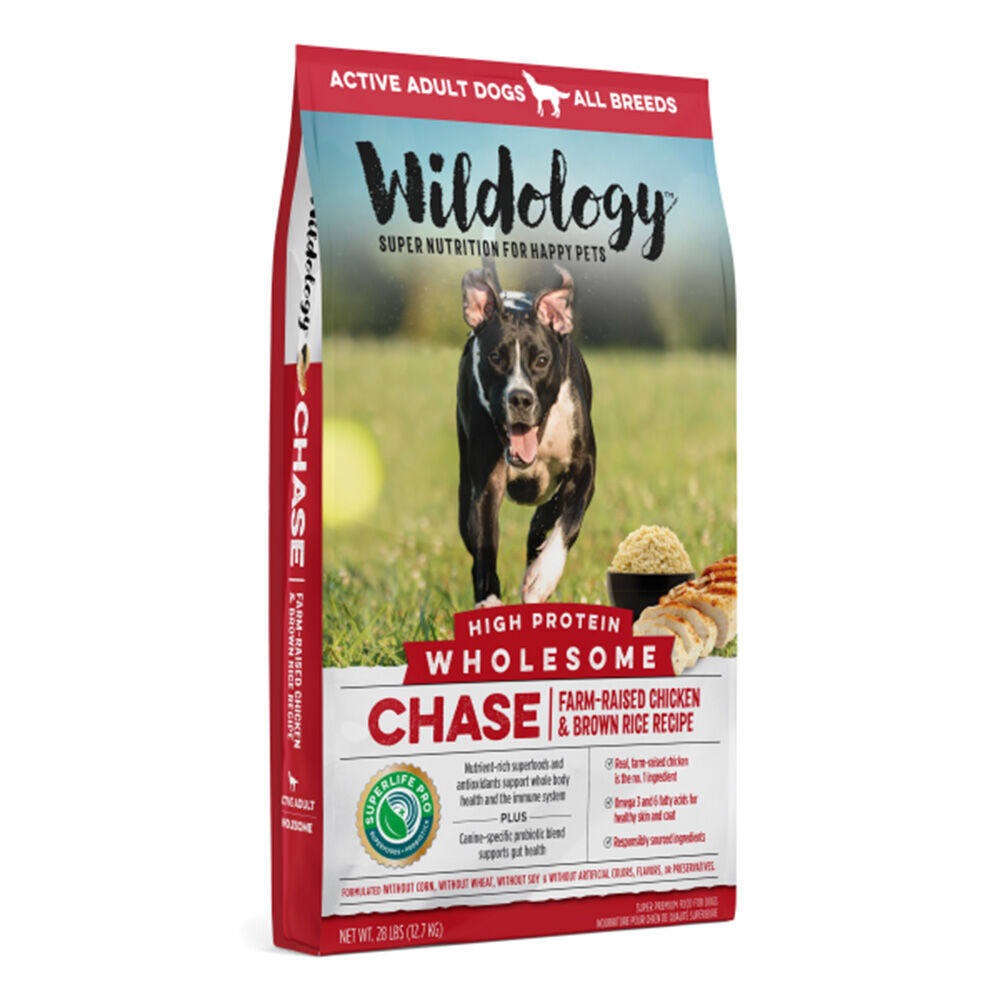 image of Dry Dog Food-  High Protein, CHASE Farm-Raised Chicken & Brown Rice, 28 lb