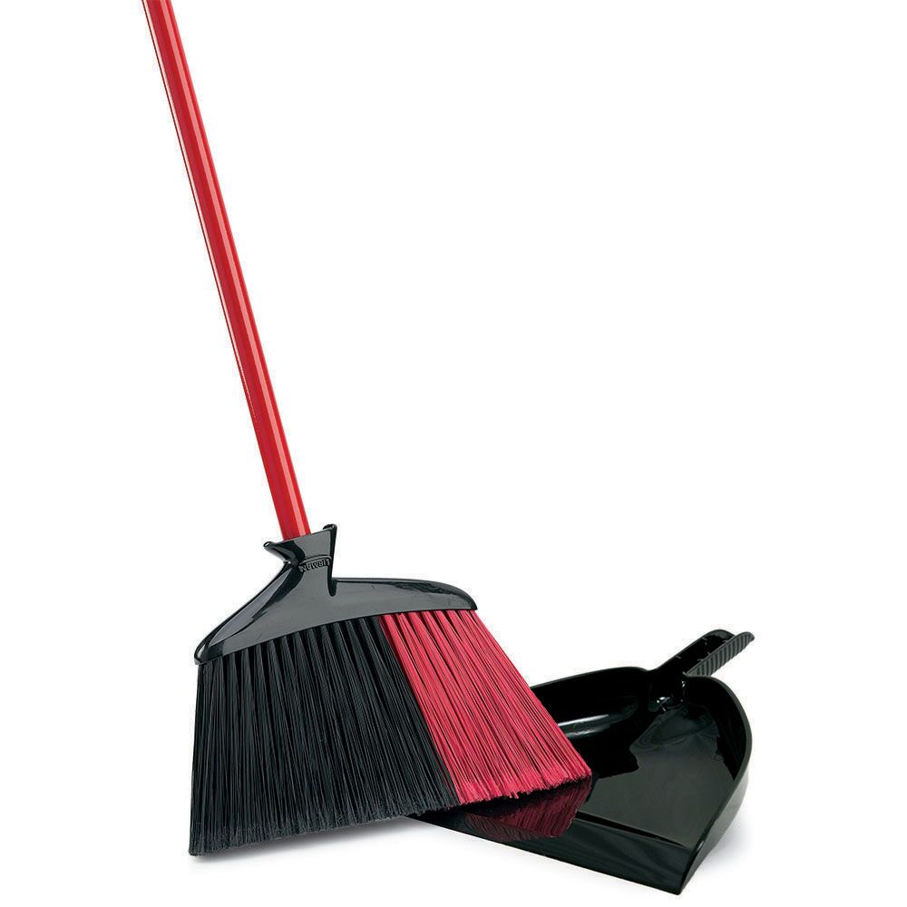 image of Indoor/Outdoor Angle Broom with Dust Pan