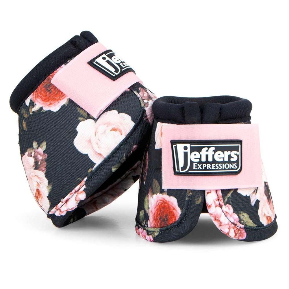 image of Expression No,Turn Bell Boots for Horses, Pair, Rose Garden, Medium