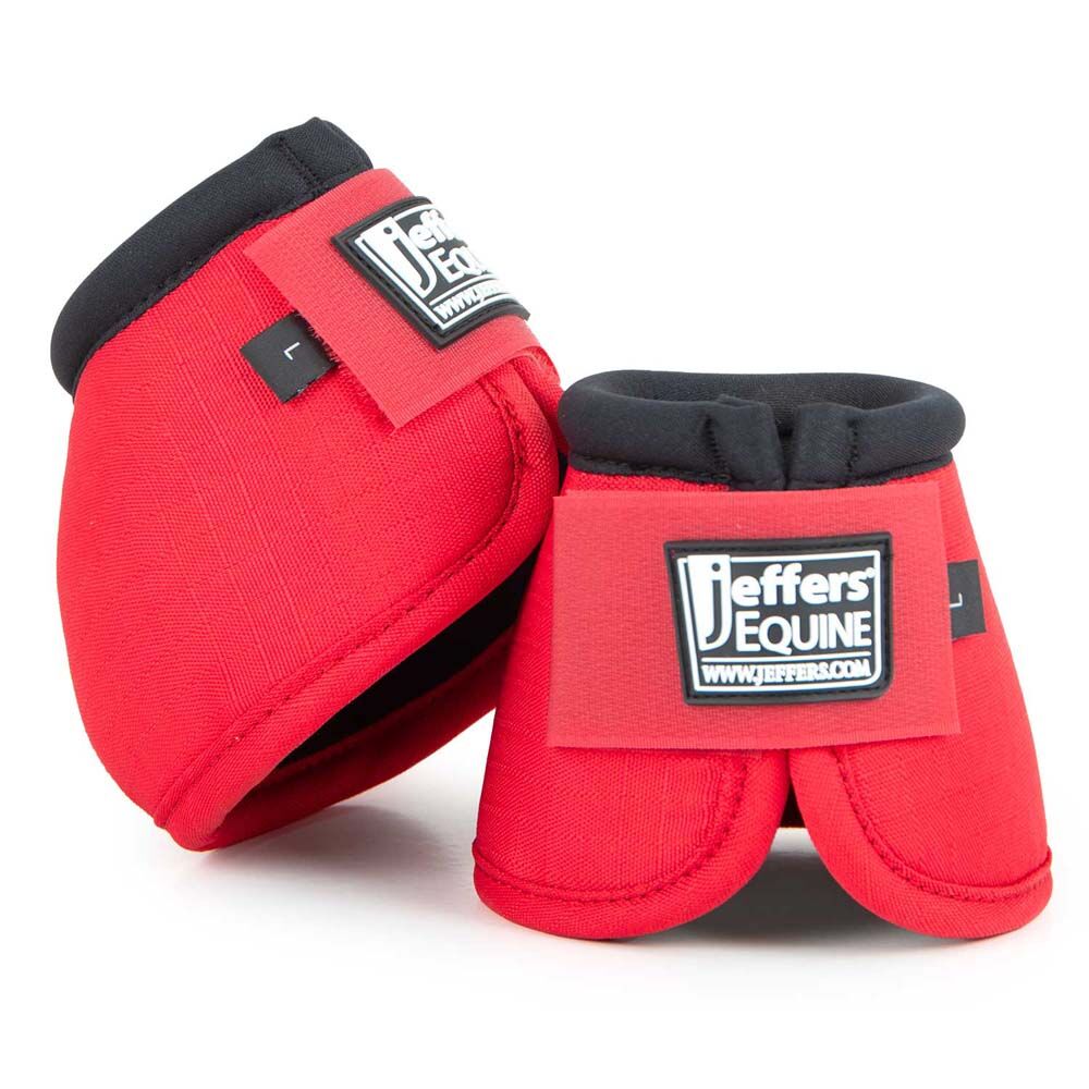 image of Expression No -Turn Bell Boots for Horses - Pair - Red - Large