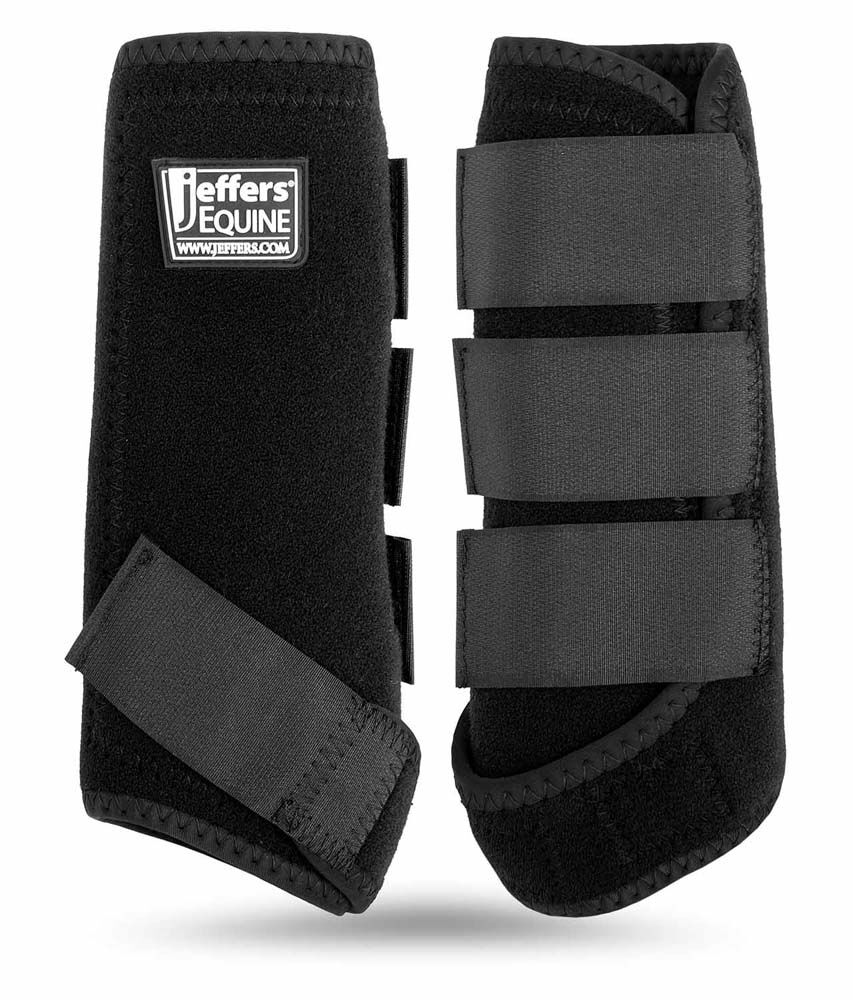 image of Protective Horse Boots, Pair, Black, Small
