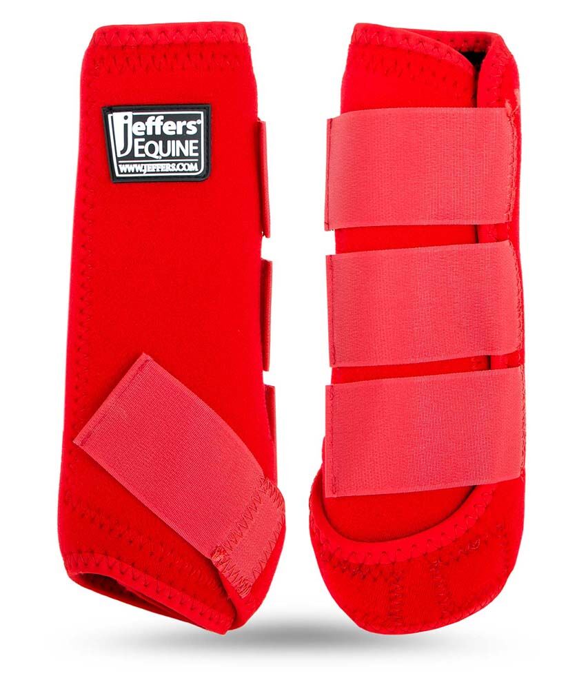 image of Protective Horse Boots - Pair - Red - Small
