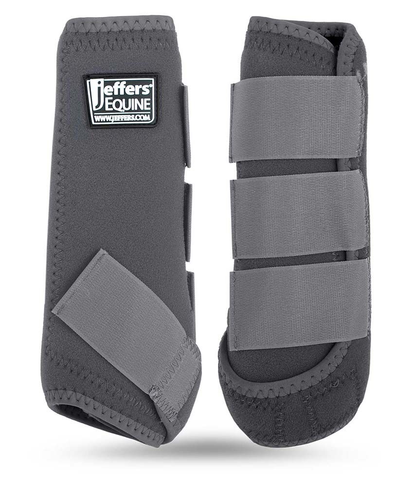 image of Protective Horse Boots, Pair, Grey, Small
