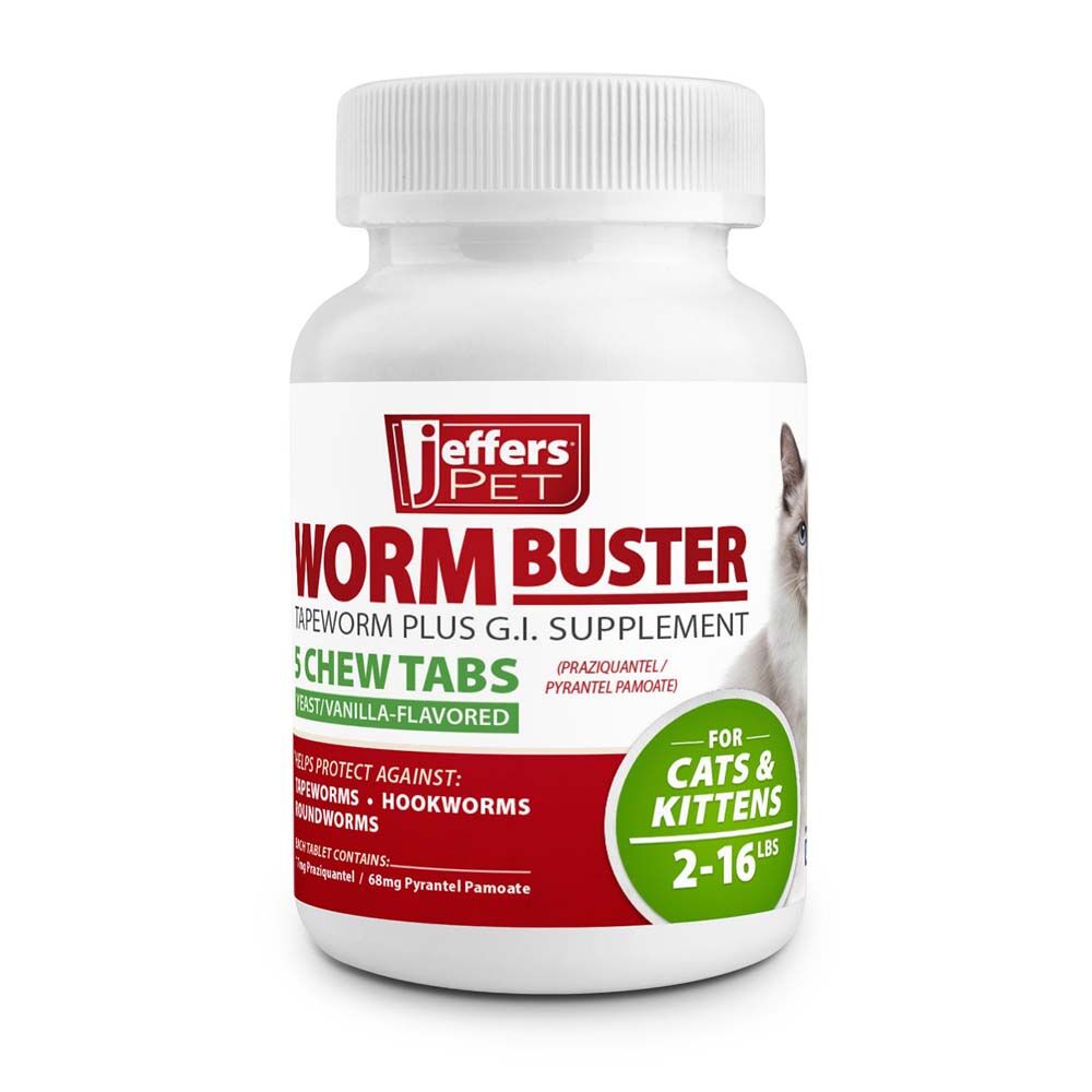 image of Worm Buster Cat Dewormer Tablets, 5,count
