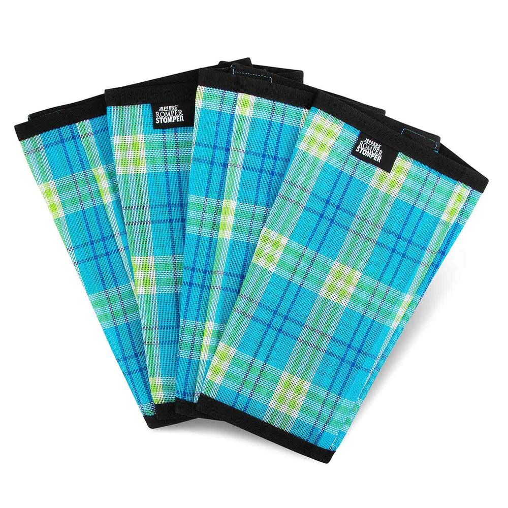 image of Romper Stomper  inStomp -Free in Fly Boots for Horses - 4 pk - Turquoise & Lime - Small