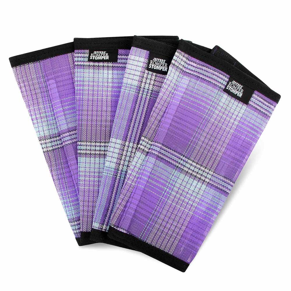 image of Romper Stomper  inStomp -Free in Fly Boots for Horses - 4 pk - Purple & Light Blue - Medium