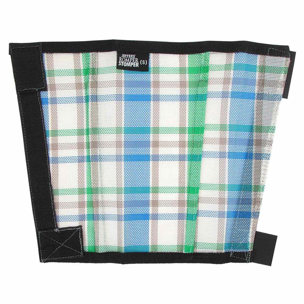 image of Romper Stomper  inStomp -Free in Fly Boots for Horses - 4 pk - Blue - Green & Tan - Small