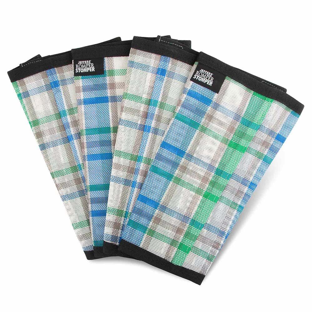 image of Romper Stomper  inStomp -Free in Fly Boots for Horses - 4 pk - Blue - Green & Tan - Large