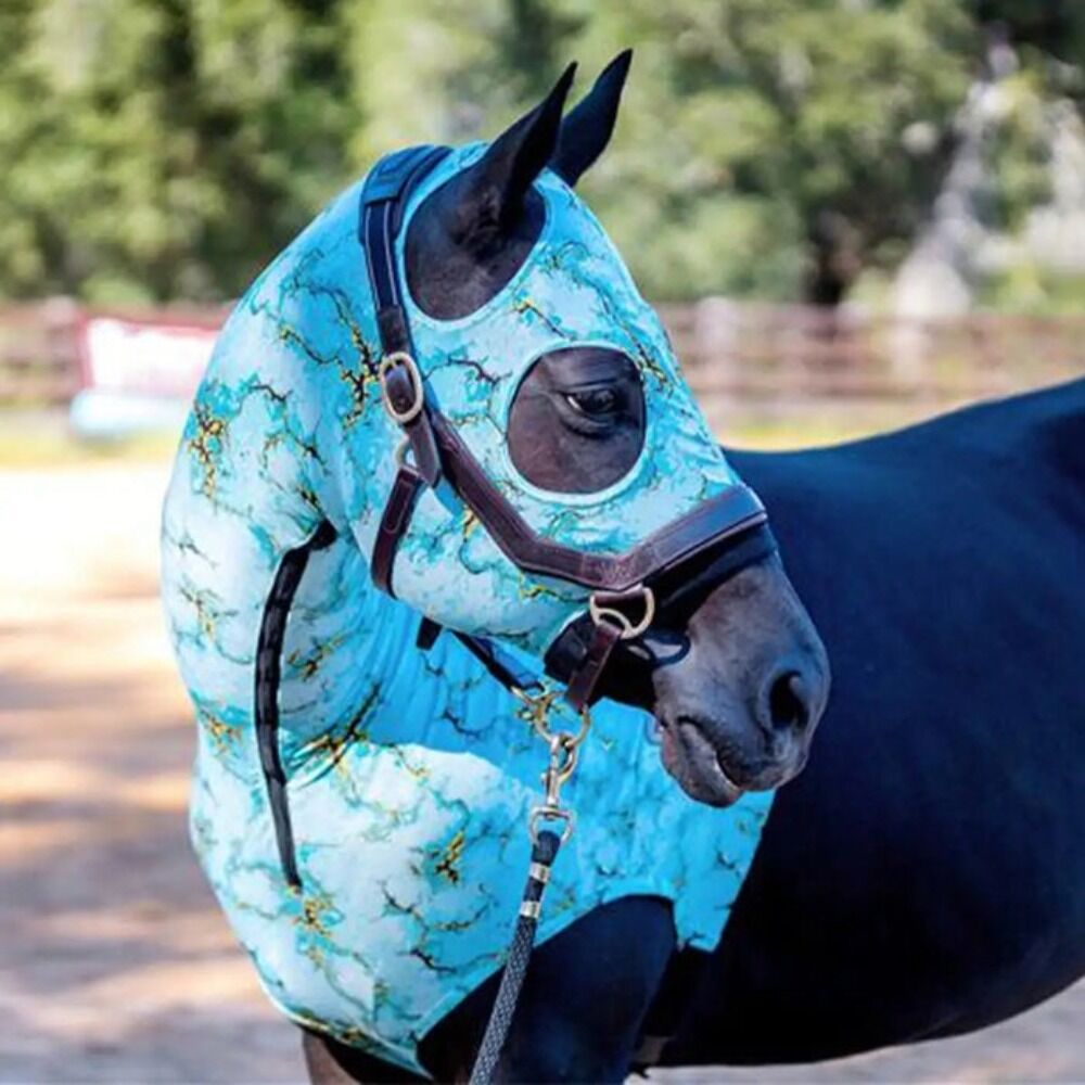 image of Expression Lycra Hood for Horses - Bisbee Blue - Oversize