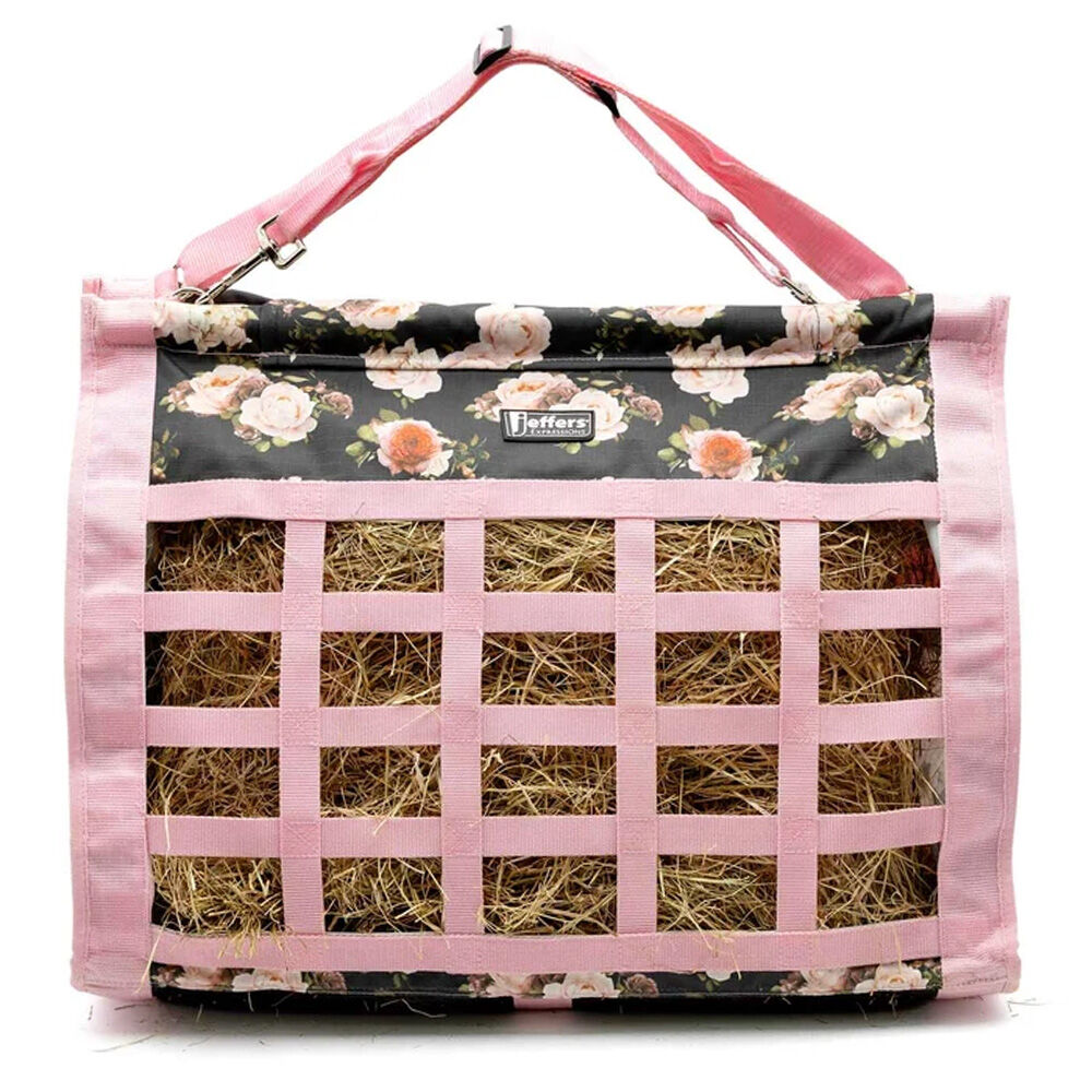 image of Expression Extend,Feed Hay Bag for Horses & Livestock, Rose Garden