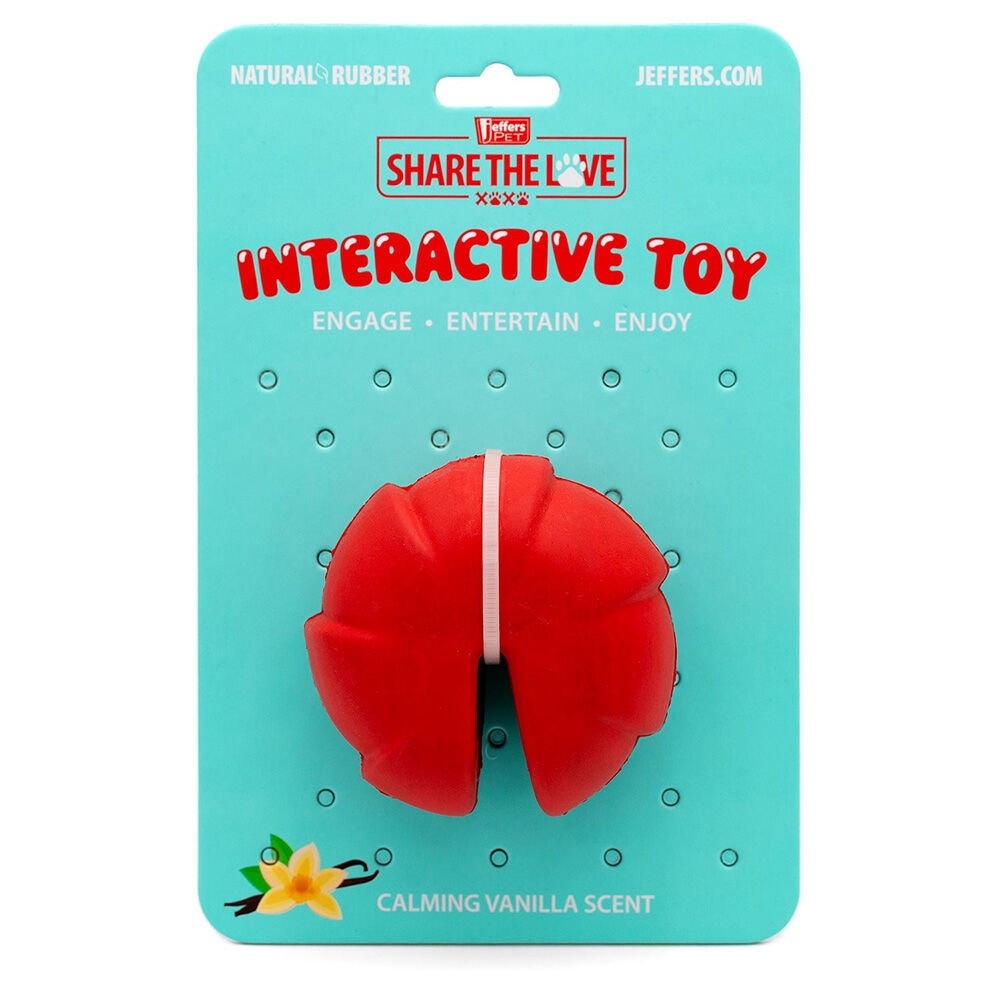 image of Red Millipede Natural Rubber Treat Dispensing Dental Dog Chew Toy, Medium