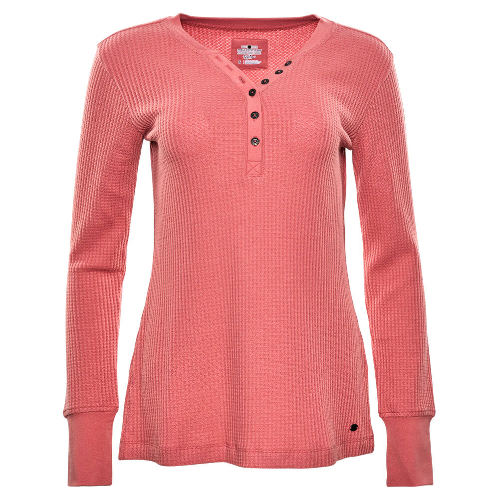 image of Women's Tug-Free Long Sleeve Henley Shirt