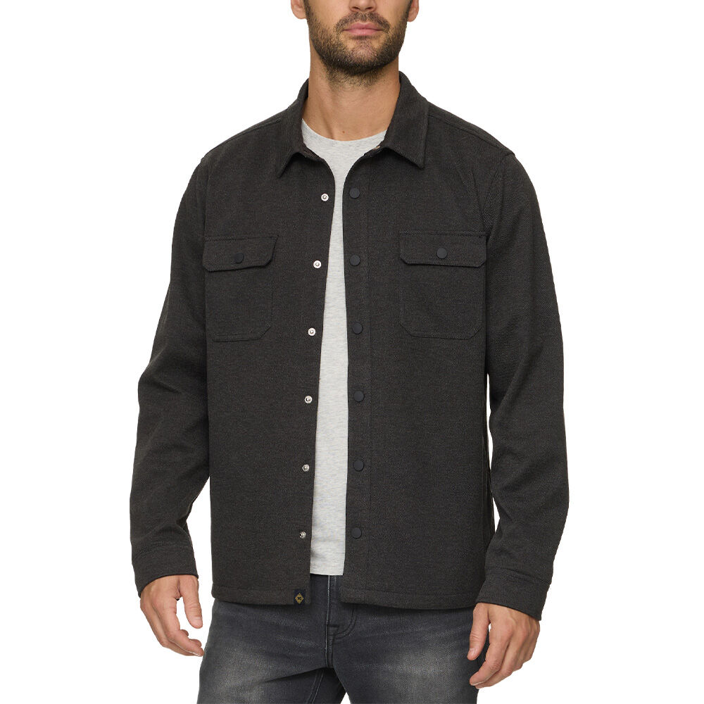 image of Men's Kai Twill Shacket, Charcoal