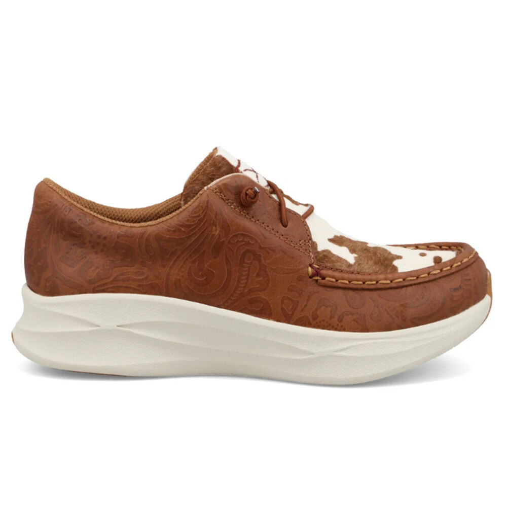 image of Women's Fashion Shoe -Feather X, Cowhide Multi and Brown Patina