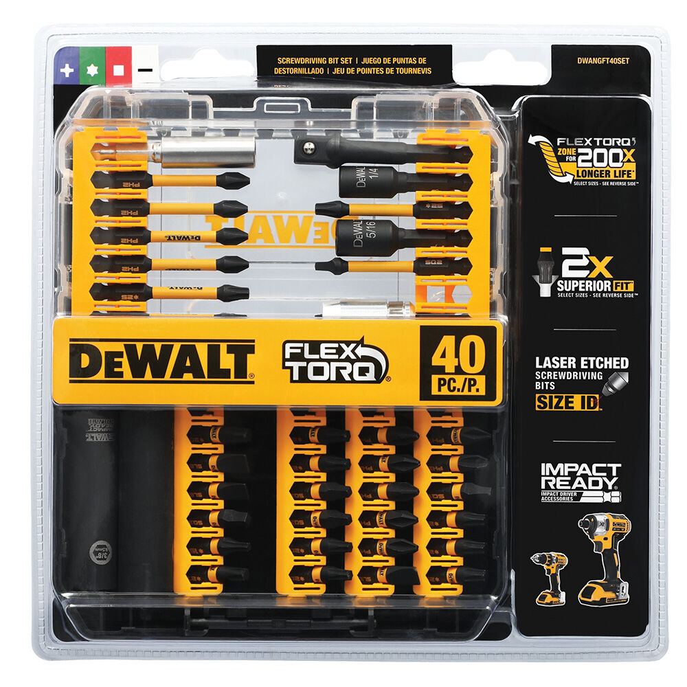 image of FlexTorq 1/4 in x Impact Driver Bit Set, 40 pc