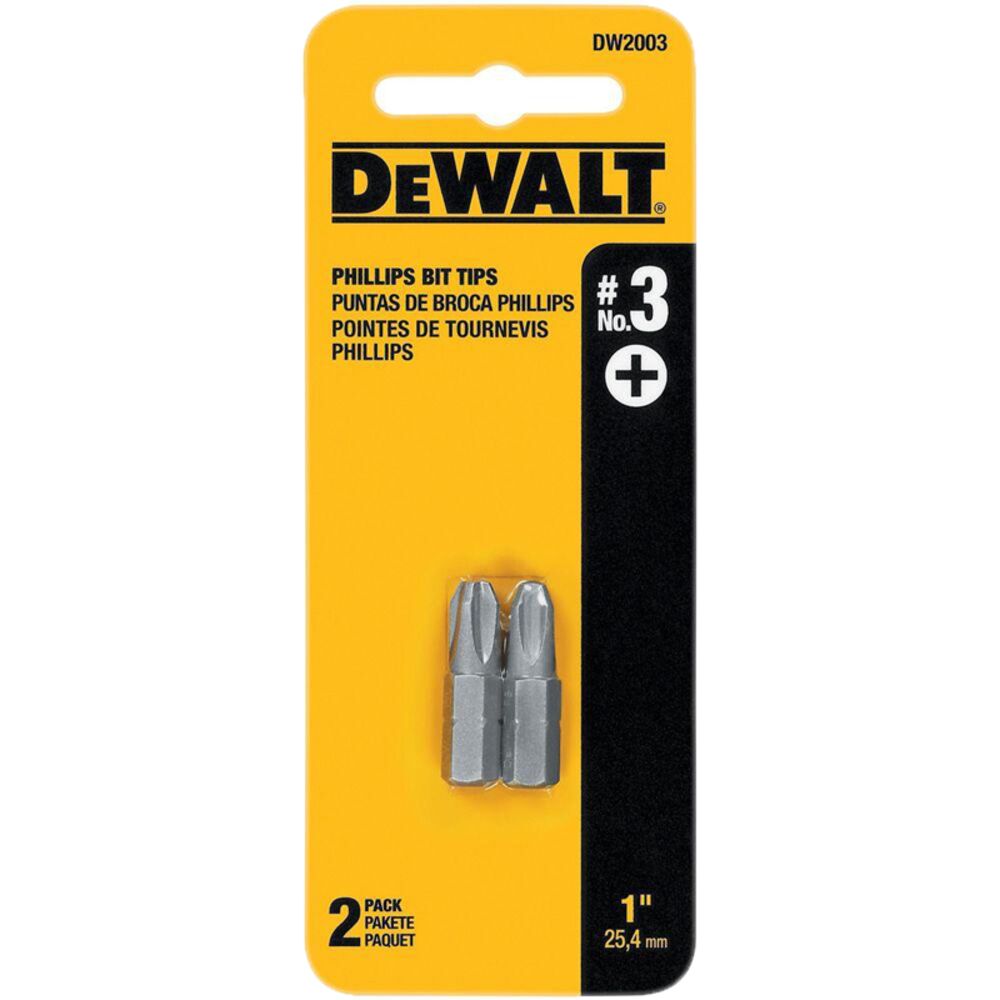 image of Phillips Screwdriver Insert Bit, #3, 2 pack