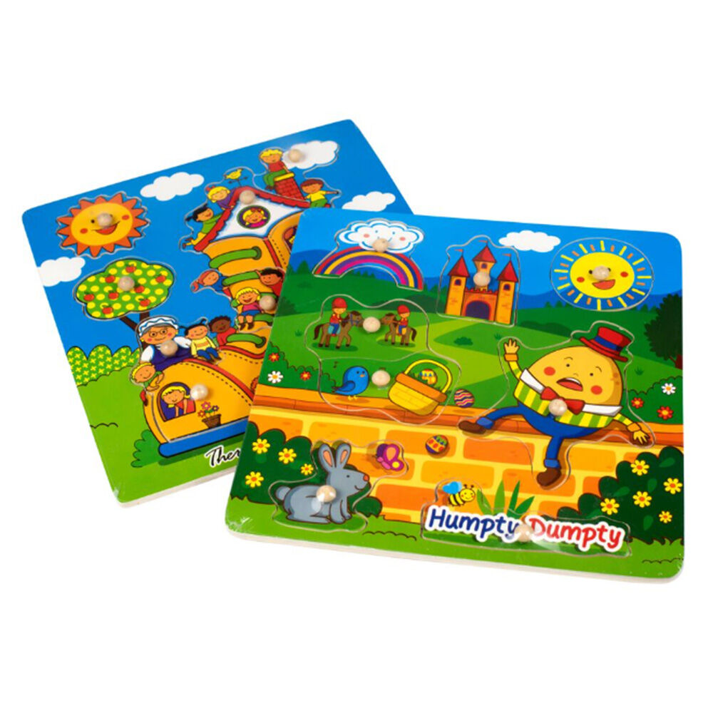 image of Assorted Nursery Rhyme Wooden Puzzle (Style May Vary)