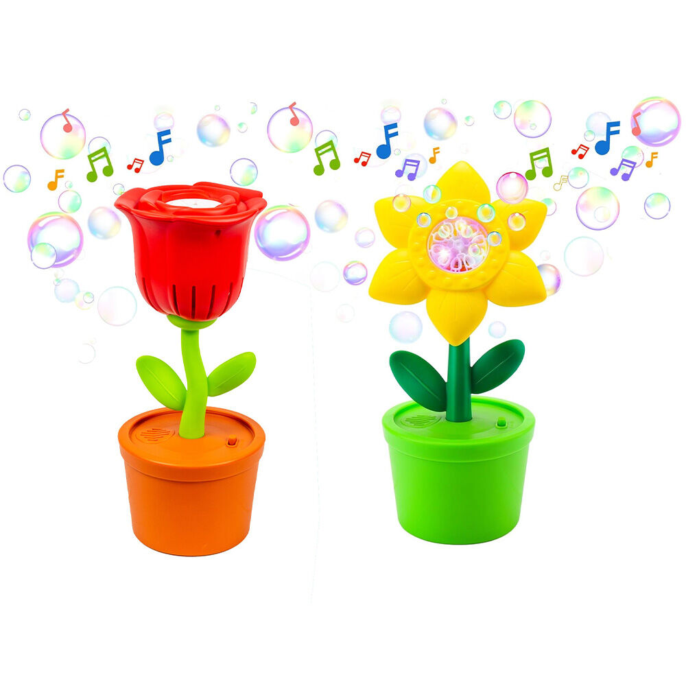 image of Light-up Dancing Flower Bubble Machine- Assorted, Style May Vary