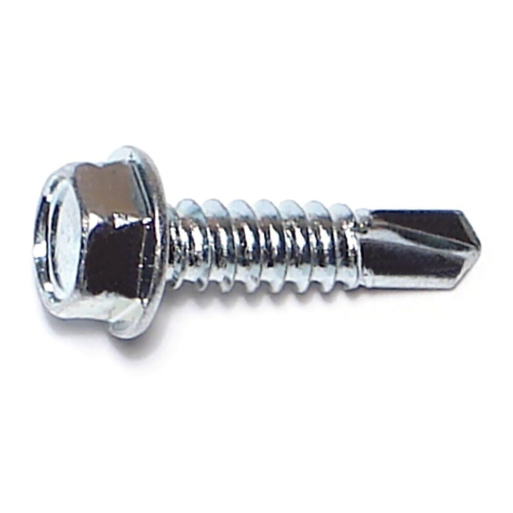 image of #14 x 1 Zinc Hex Washer Head Self-Drilling Screw