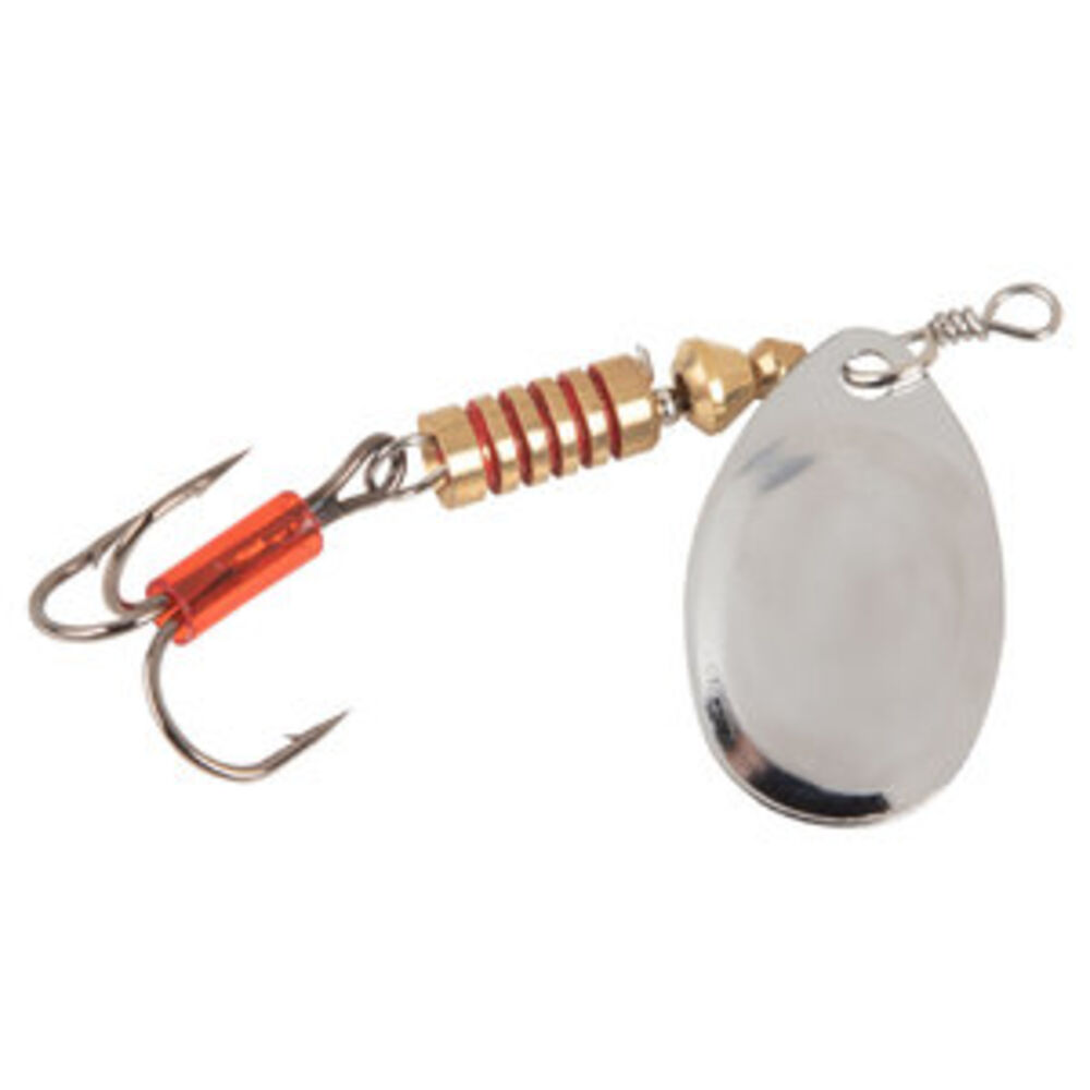 image of BA Spinner Fishing Lure, #3, 1/4 oz, Silver