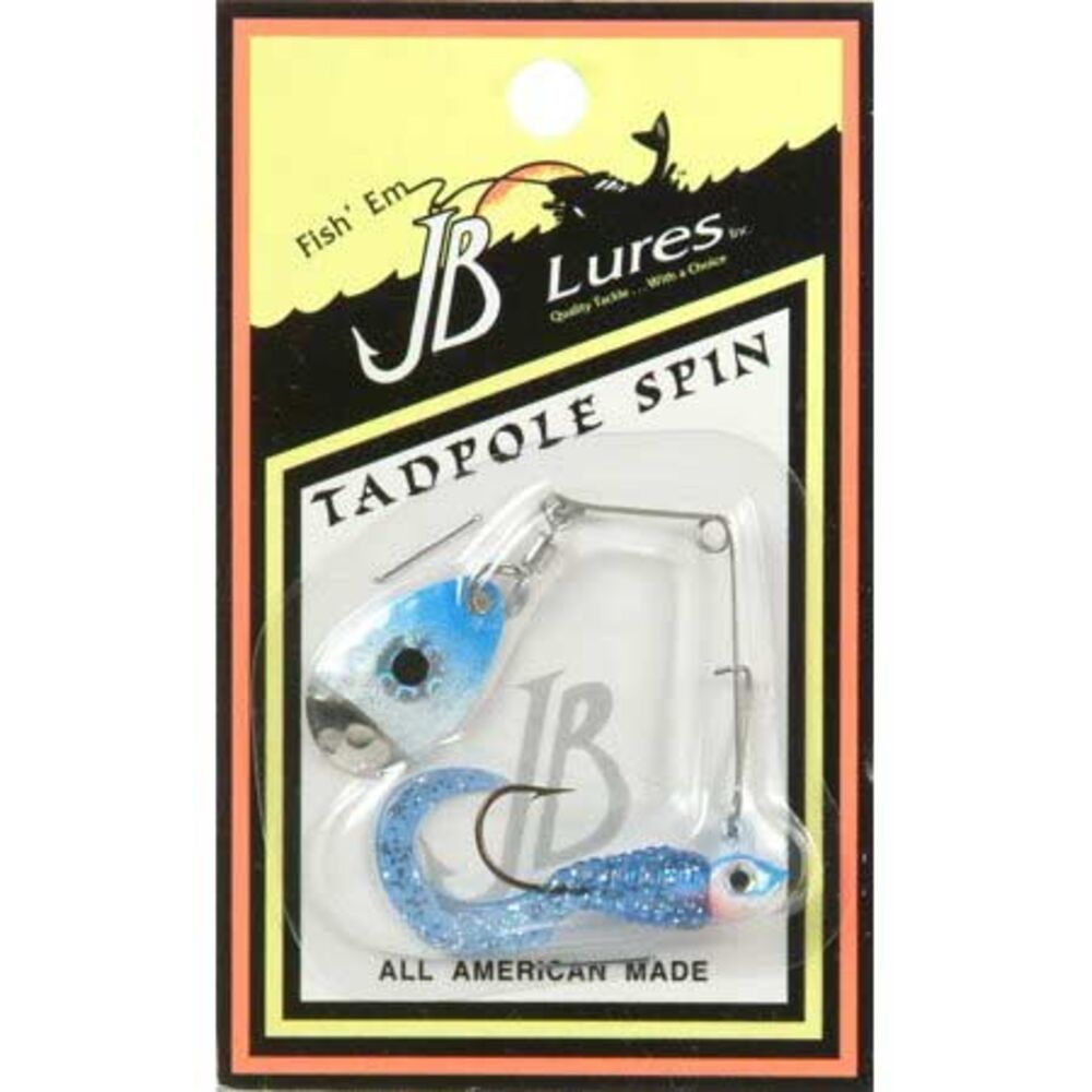 image of Tadpole Jig Spinner Fishing Lure, 1/8 oz, Blue Pearl