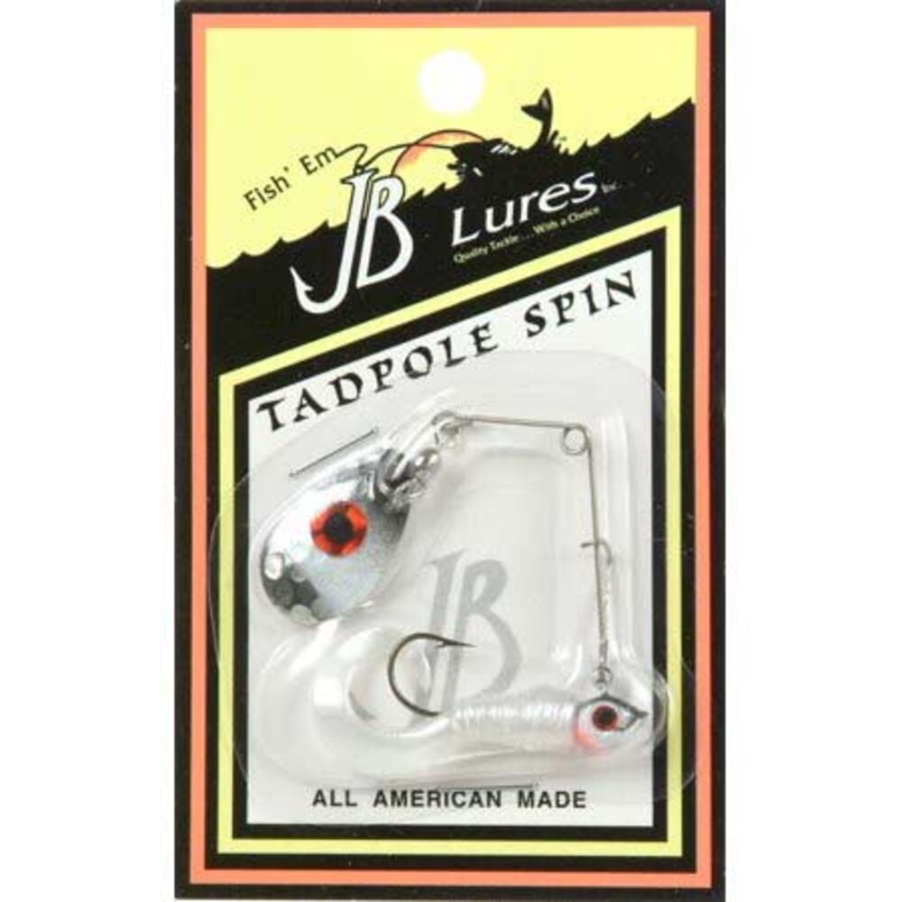 image of Tadpole Jig Spinner Fishing Lure, 1/8 oz, Black Pearl