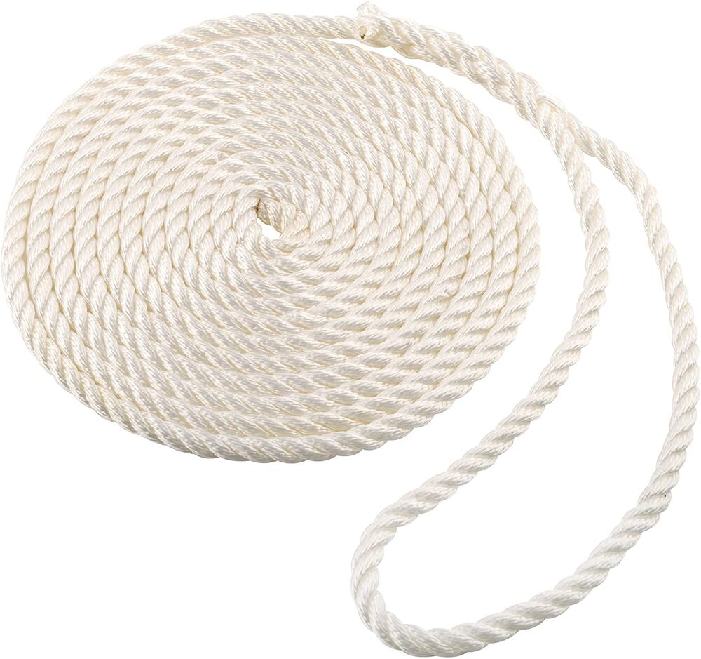image of Twisted Nylon Dock Line, 3/8-in x 10-ft