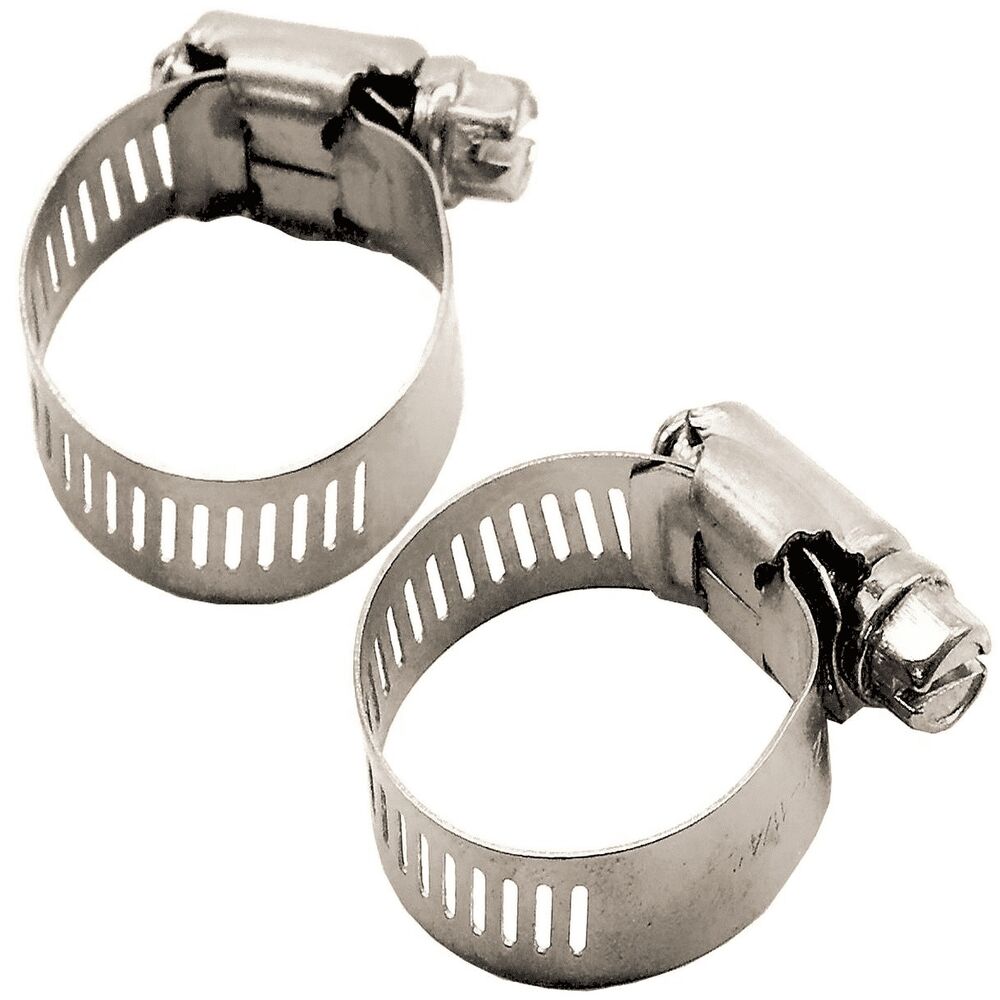 image of Stainless Steel Universal Hose Clamp, 1/4-in to 5/8-in, 2 pack
