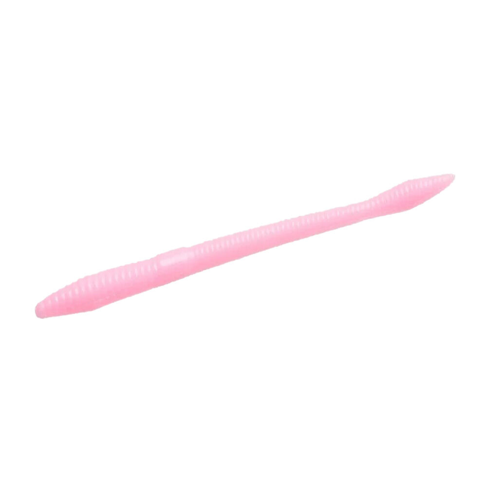 image of 6.5 in Trick Worm Fishing Lure, Bubblegum, 20 pk
