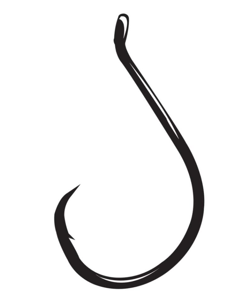 image of Black Offset Point Circle Octopus Hook, #5/0, 6 pack