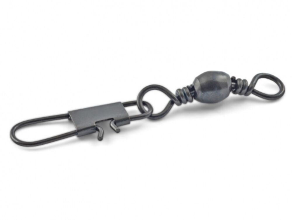 image of Black Interlock Snap Swivels, #7, 4 pack