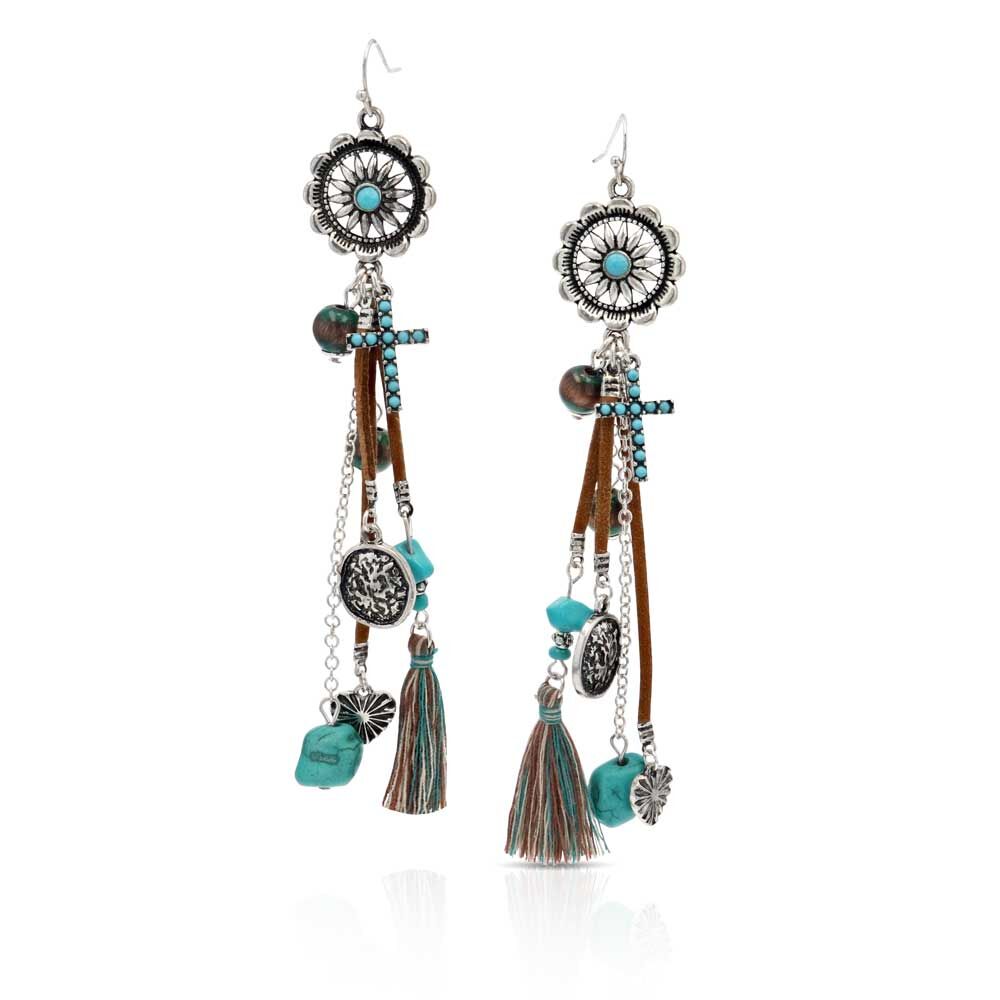 image of Turquoise Menagerie Attitude Earrings