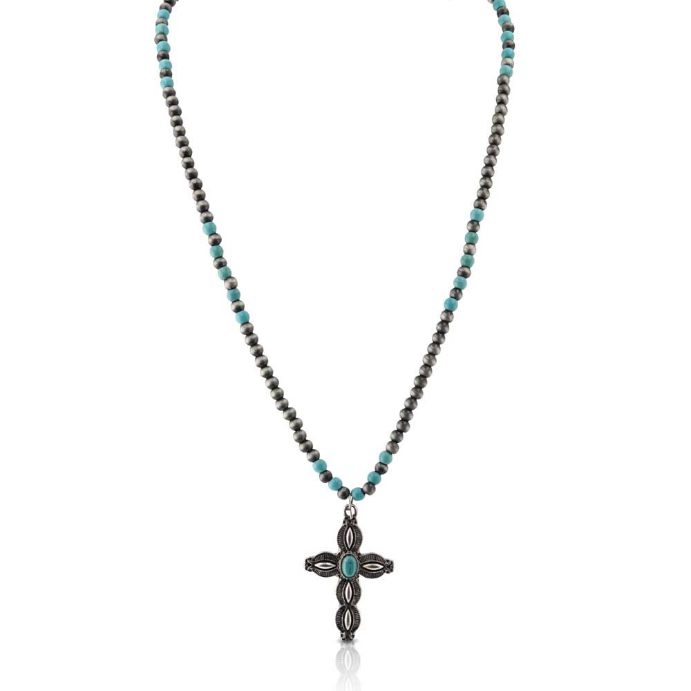 image of Faithful Expression Beaded Attitude Necklace