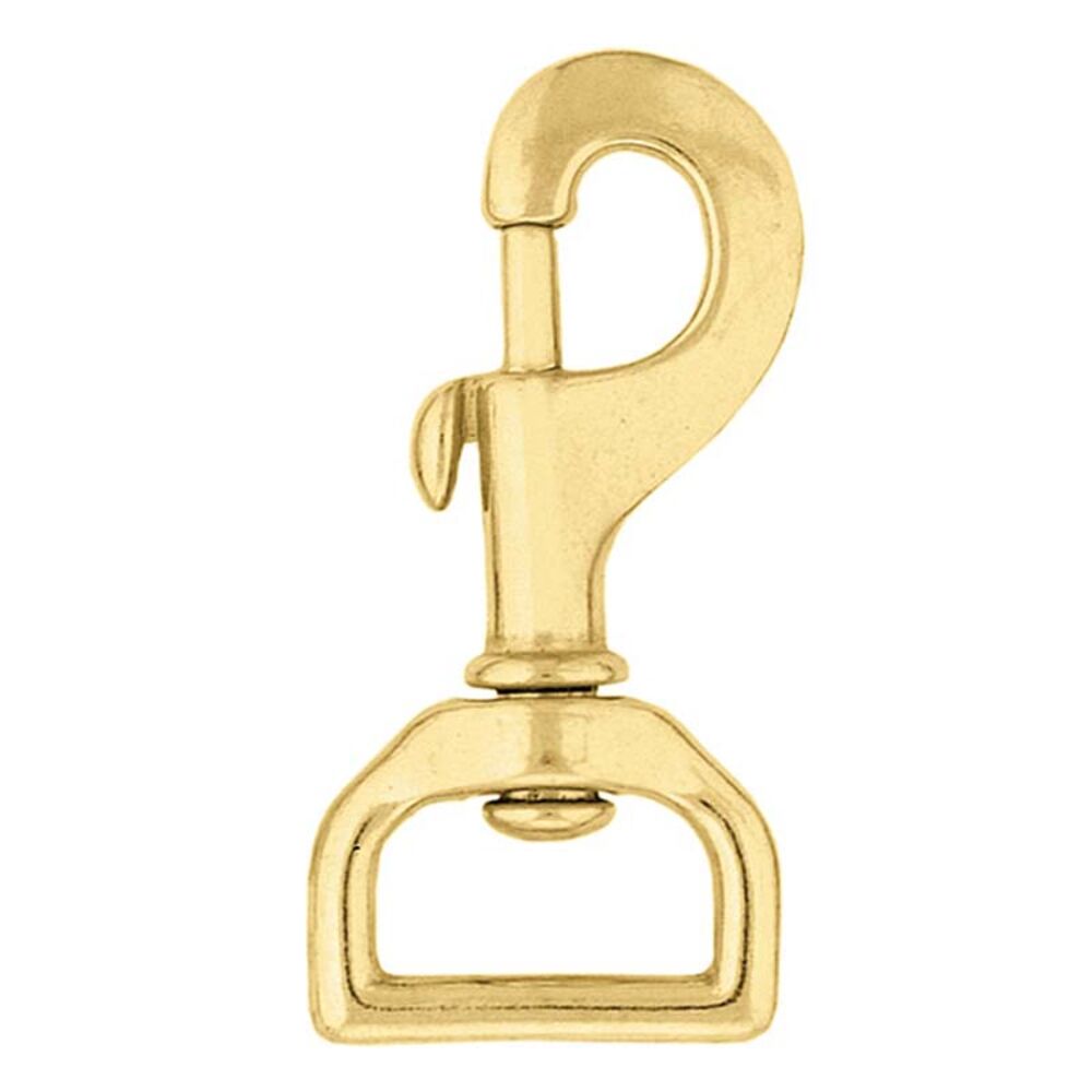 image of Solid Brass Flat Swivel Snap- #17, 3/4 in