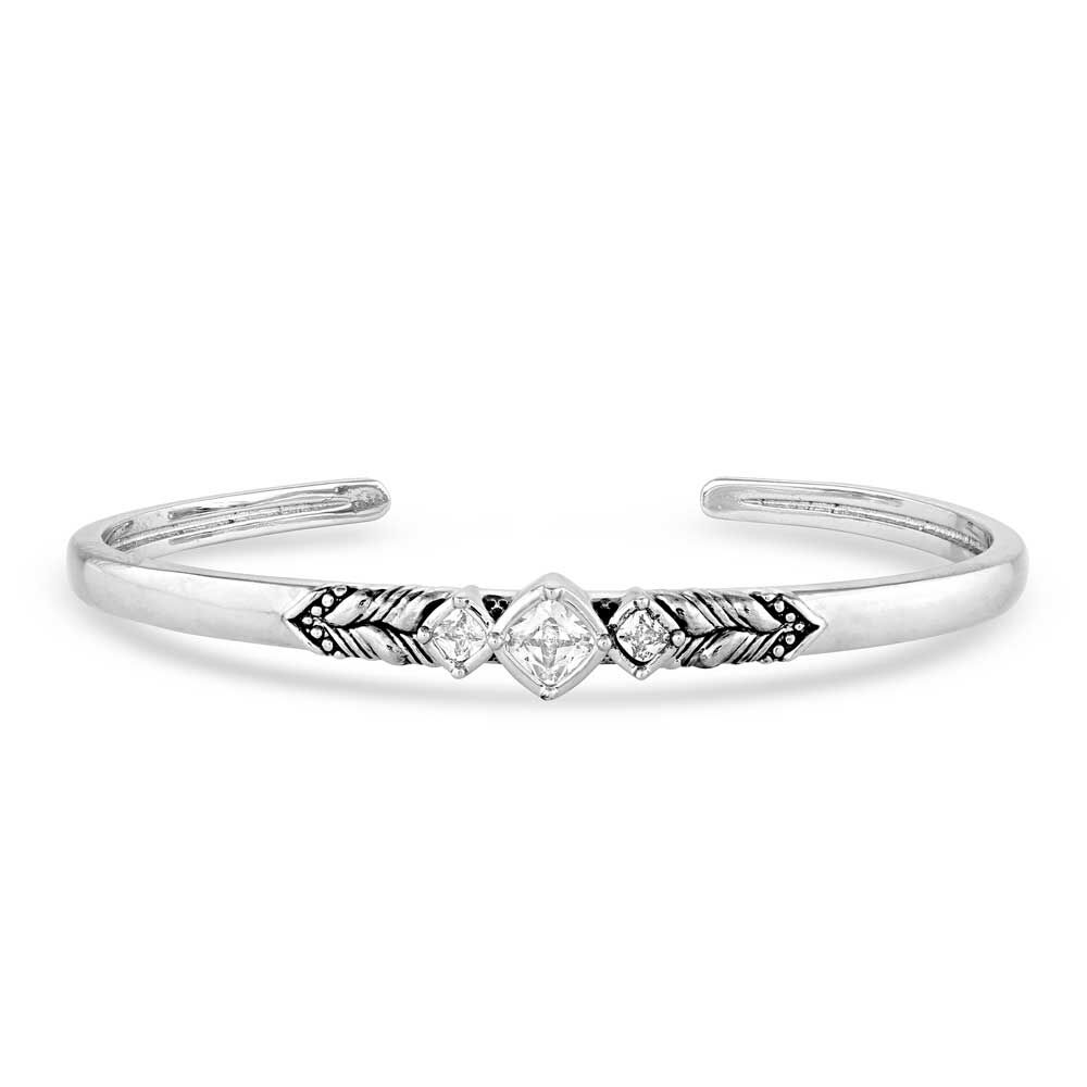 image of Sparkling Wheat Crystal Cuff Bracelet
