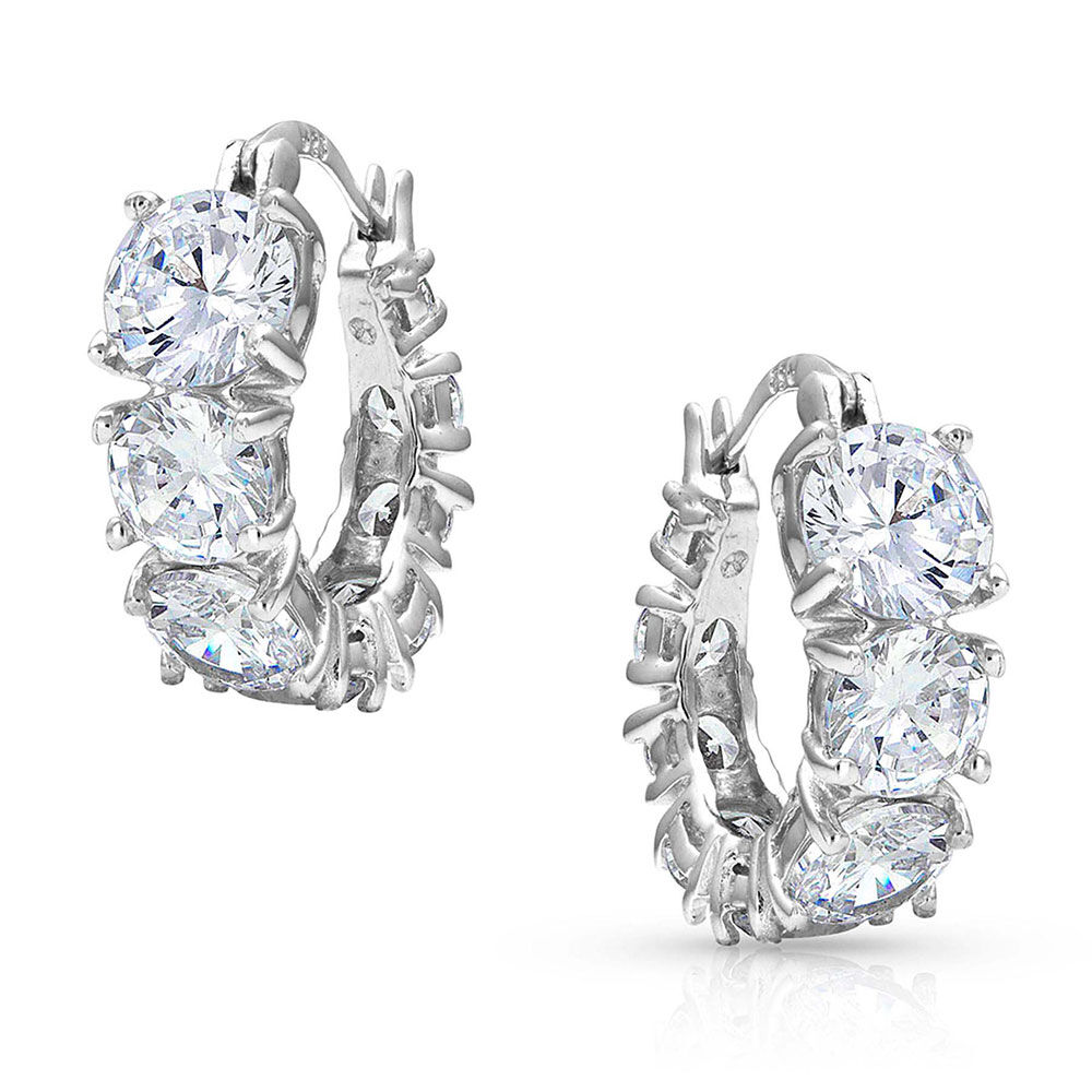 image of Sliding Brilliance Hoop Earrings