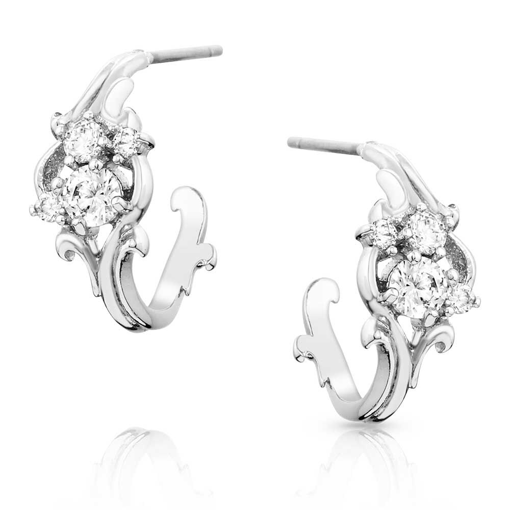 image of Fiery Ice Flower Earrings