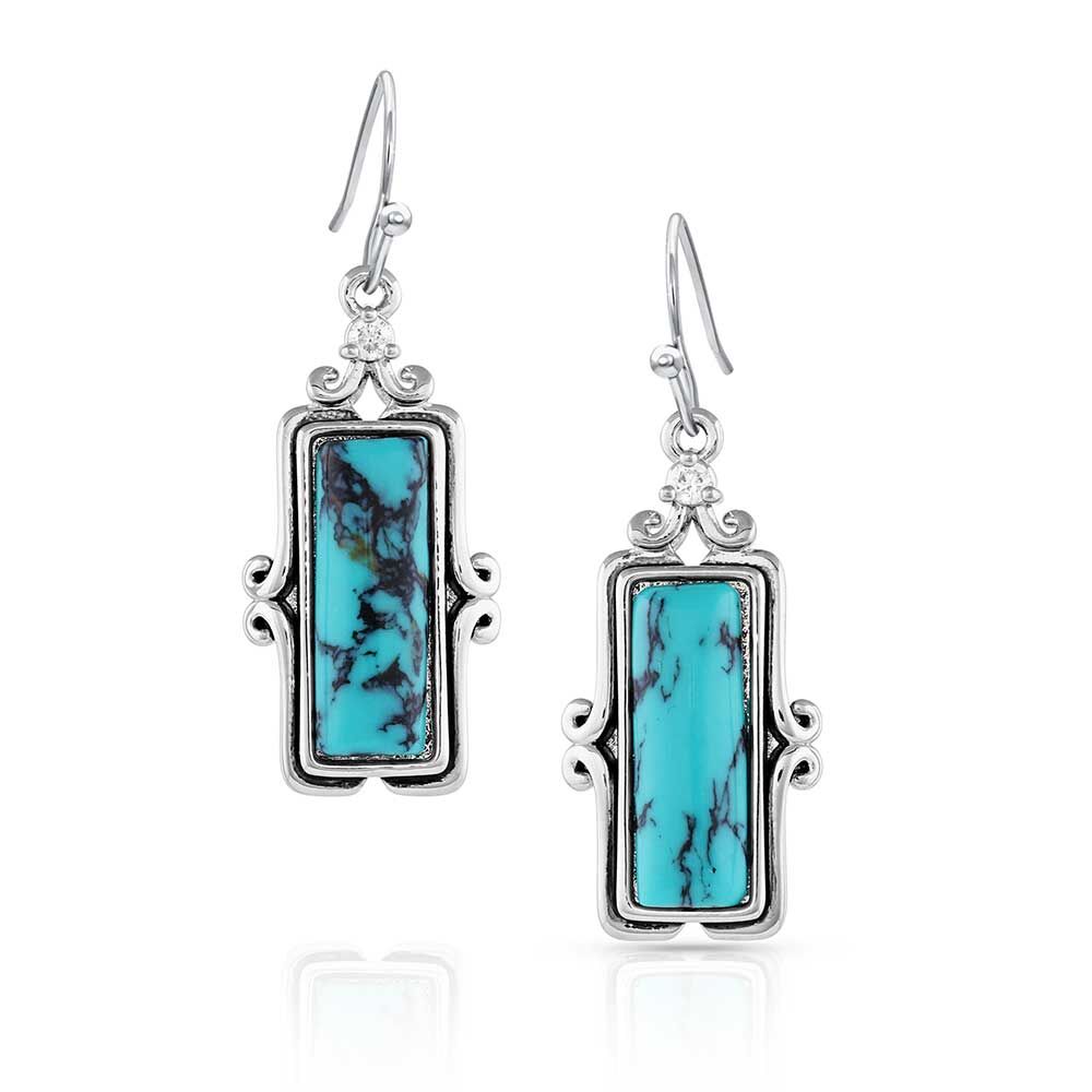 image of Looking Glass Turquoise Earrings