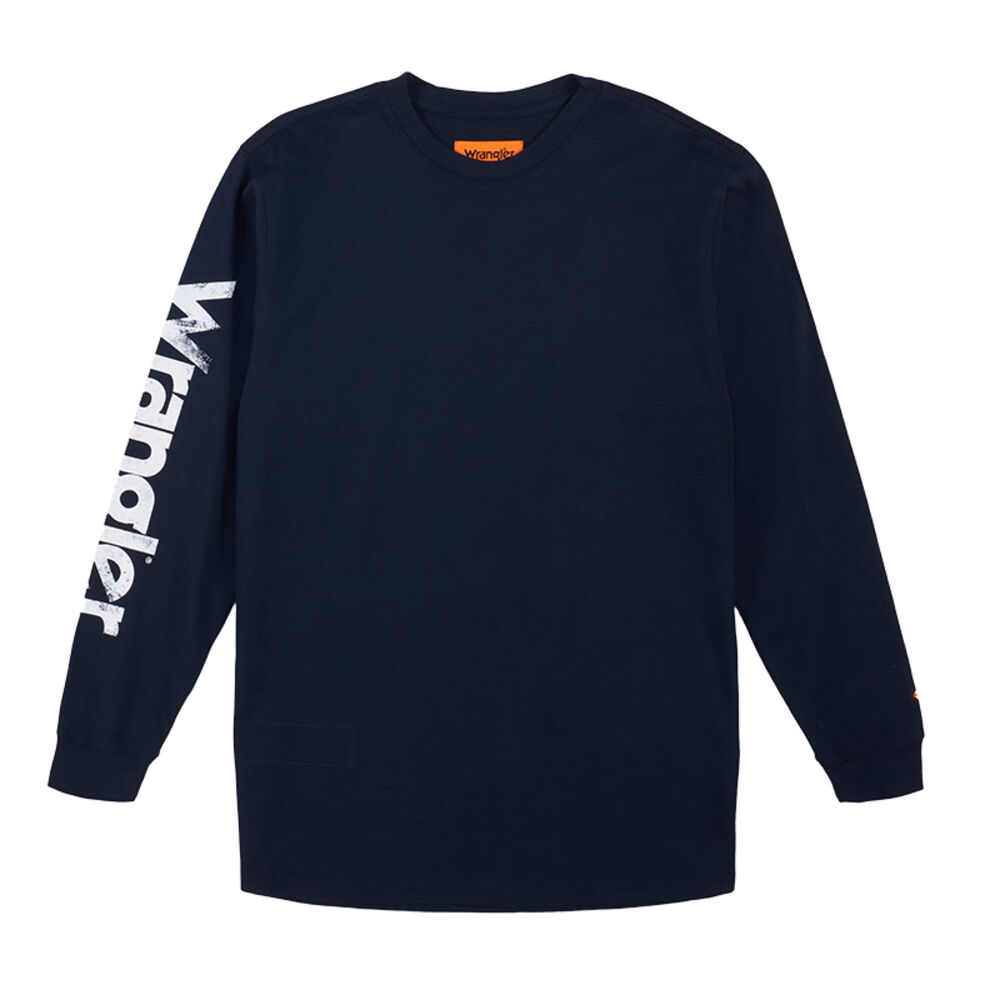 image of Men's FR Long Sleeve Graphic T- Shirt, Navy