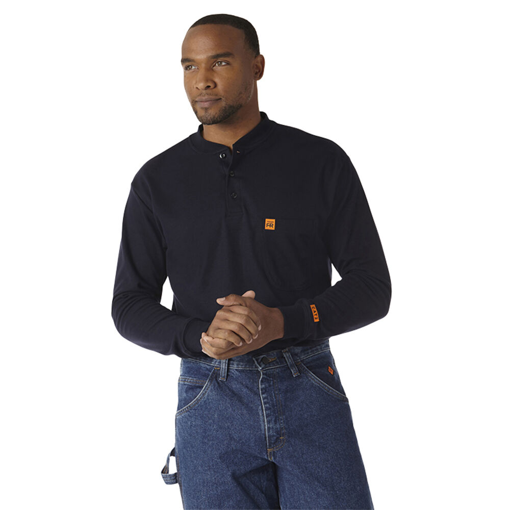image of Wrangler FR Riggs Long Sleeve Henley Shirt