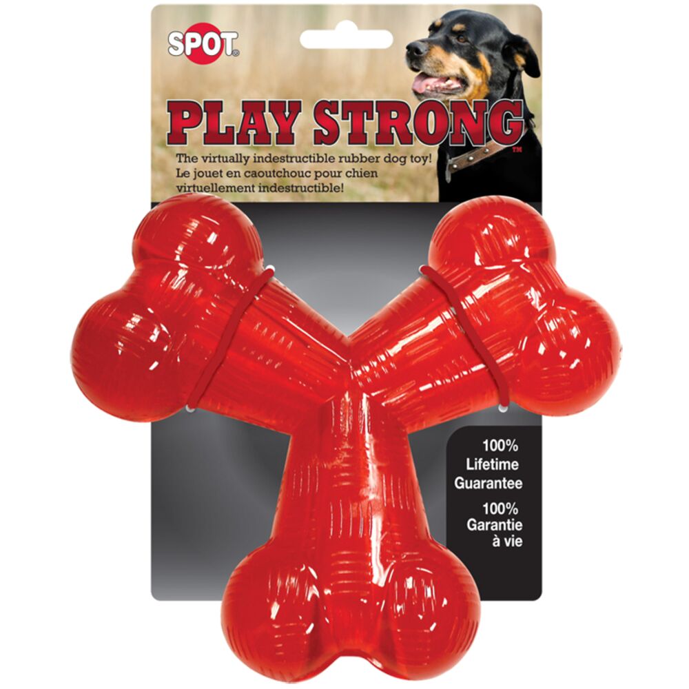 image of Ethical Pet Products 6-in Play Strong Rubber Y Bone