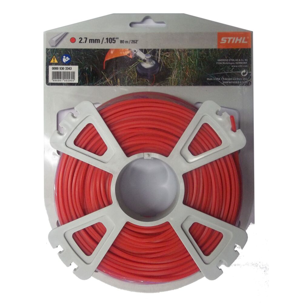 image of .105 Red Pentagon Trimmer Line, 262-ft